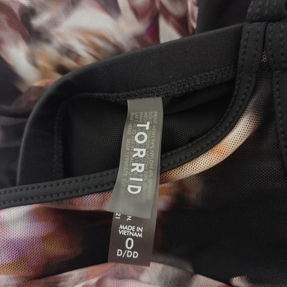 Torrid Peplum Underwire Floral Swim Dress - Picture 8 of 8